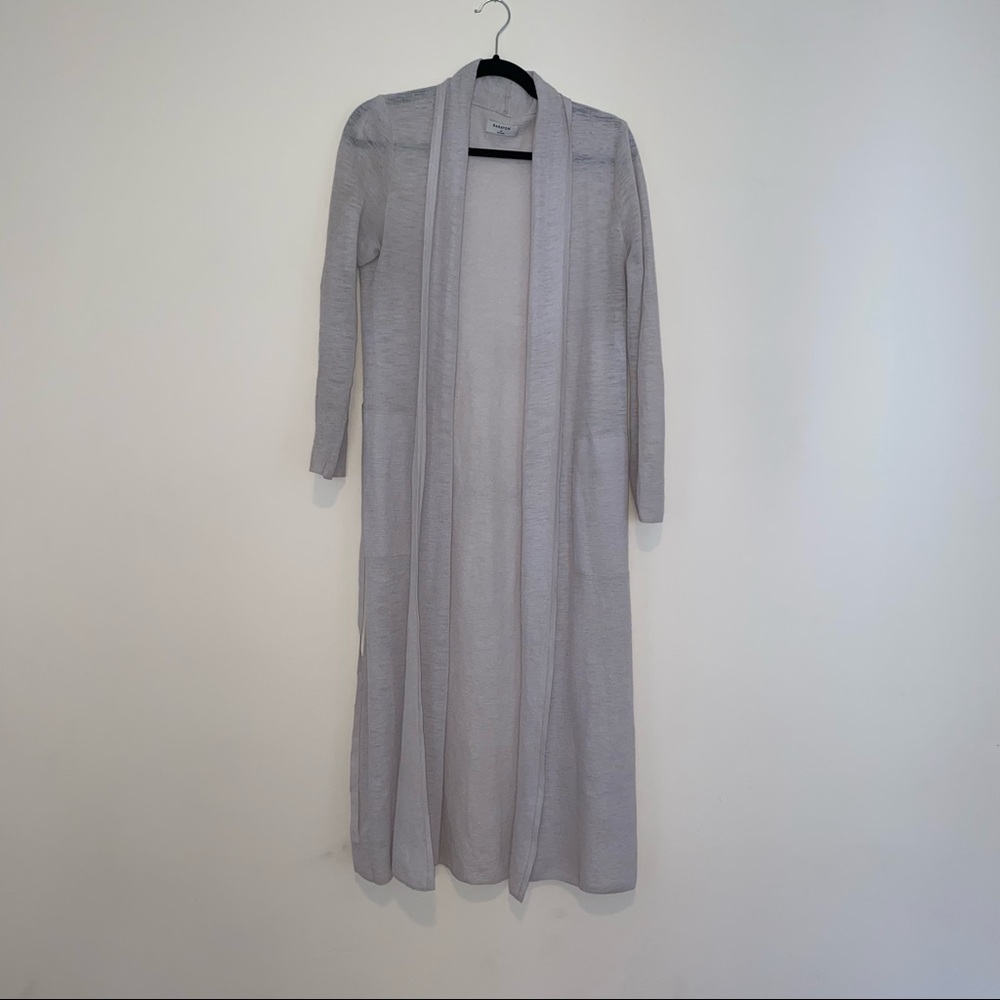 Aritzia/Babaton Light Gray Sweater Coat
